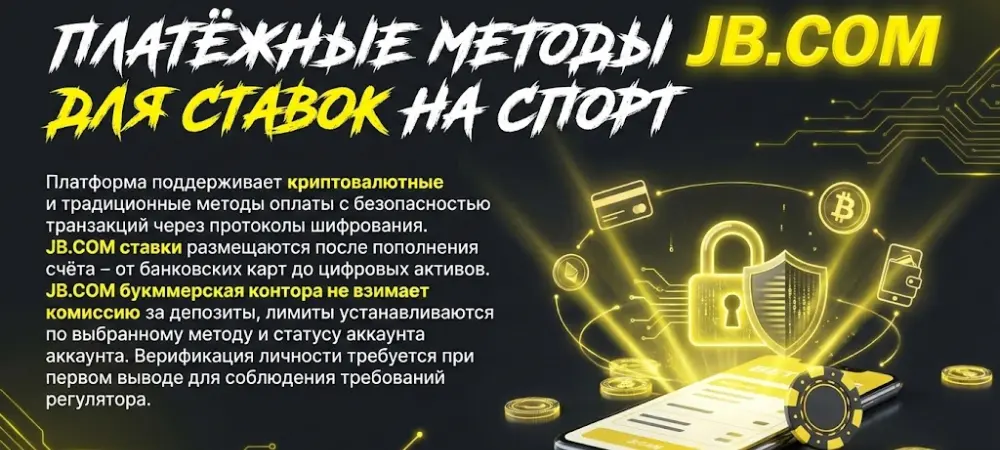 Платёжные методы JB.COM для ставок на спорт